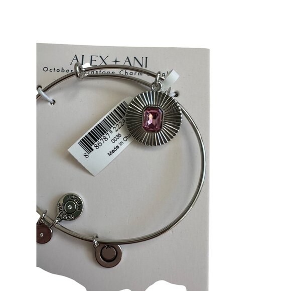 ALEX & ANI October Birthstone Bangle Bracelet NEW with tags - Picture 2 of 6